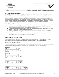 2006 English Language Assessment Report