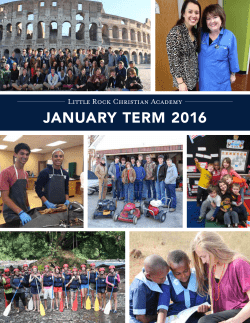 january term 2016 - Little Rock Christian Academy