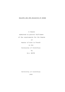 Moliere and the education of women