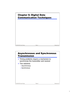 Chapter 6: Digital Data Communication Techniques Asynchronous