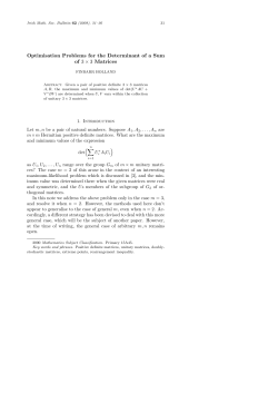 Optimisation Problems for the Determinant of a Sum of 3 &times; 3 Matrices