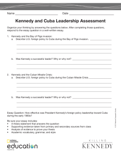 Kennedy and Cuba Leadership Assessment