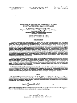 influence of anisotropic vibrational motion on diffraction