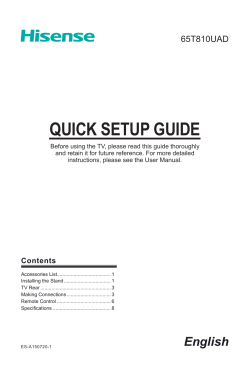 QUICK SETUP GUIDE