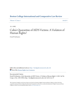 Cuba`s Quarantine of AIDS Victims: A Violation of Human Rights?