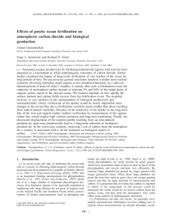 Effects of patchy ocean fertilization on atmospheric carbon dioxide