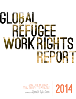 Global Refugee Work Rights: Taking the Movement