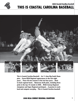 THIS IS COASTAL CAROLINA BASEBALL