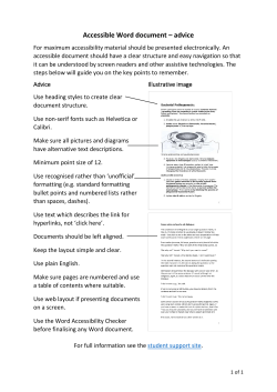 Accessibility guidelines for Word documents