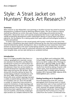 Style: A Strait Jacket on Hunters` Rock Art Research?