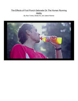 The Effects of Fruit Punch Gatorade On The Human