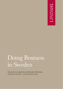 Doing Business in Sweden