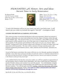 HUMANITIES 4H - Norco College