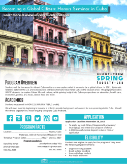 Becoming a Global Citizen: Honors Seminar in Cuba
