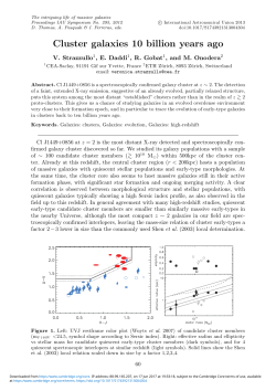 Cluster galaxies 10 billion years ago