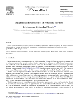 Reversals and palindromes in continued fractions