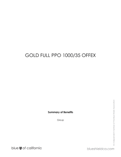 Gold Full PPO 1000/35 OffEx Summary of Benefits