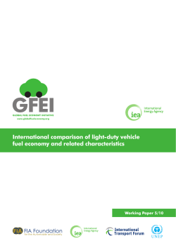 International comparison of light-duty vehicle fuel economy and