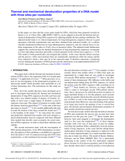 Thermal and mechanical denaturation properties of a DNA