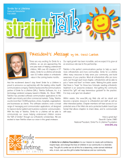 President`s Message by Dr. David Carter