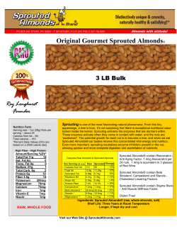 Original Gourmet Sprouted Almonds&reg;