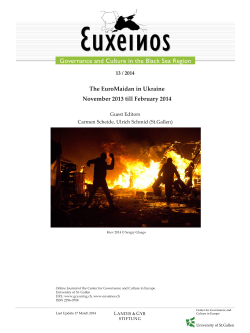 The EuroMaidan in Ukraine November 2013 till February 2014