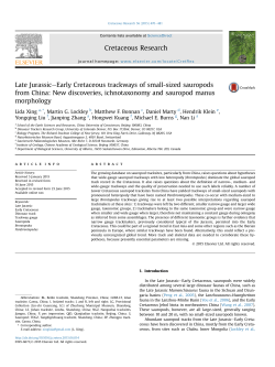 Late Jurassic-Early Cretaceous trackways of small-sized