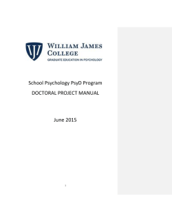 Doctoral Project Manual