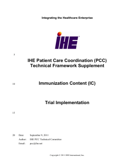 Immunization Content (IC)
