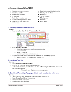 Inserting Comments into a cell