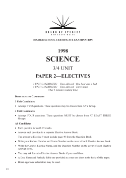 SCI 3/4U Paper 2 - Board of Studies