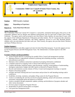 employment opportunity - Community Child Care Council of Santa