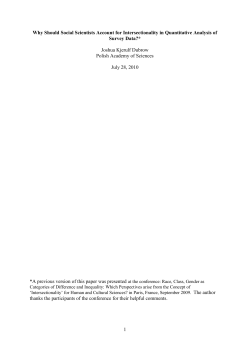 1 Why Should Social Scientists Account for Intersectionality