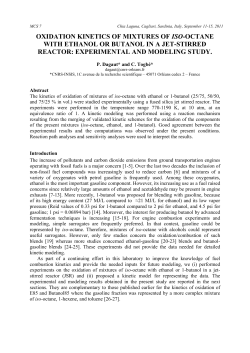 oxidation kinetics of mixtures of iso-octane with ethanol or butanol in
