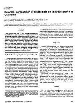 Botanical composition of bison diets on tallgrass prairie in Oklahoma