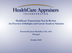 Healthcare Transactions Year in Review