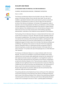 Press Release - Muzeum umění Olomouc