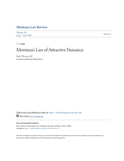 Montana&acirc;&bull;Žs Law of Attractive Nuisance