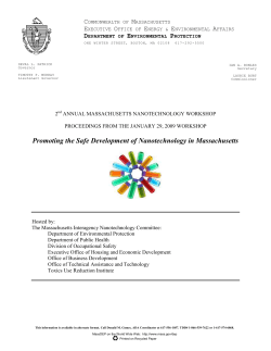 2nd Annual Massachusetts Nanotechnology Workshop. Promoting