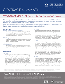 Coverage Summary - Workplace Violence