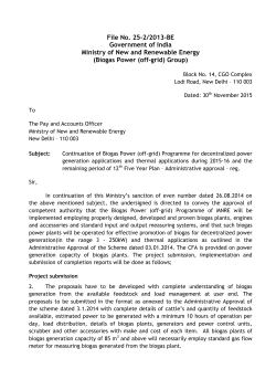 Biogas Power (Off-grid)