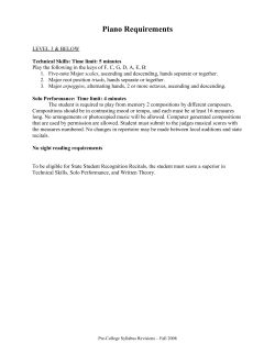 Piano Requirements