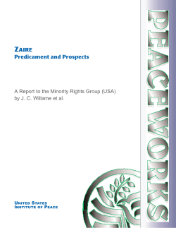 Zaire: Predicament and Prospects - United States Institute of Peace