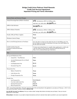 11.90%APR - Bridge Credit Union