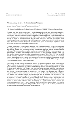 Atomic Arrangement of Contamination on Graphene