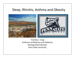 Sleep, Rhinitis, Asthma and Obesity
