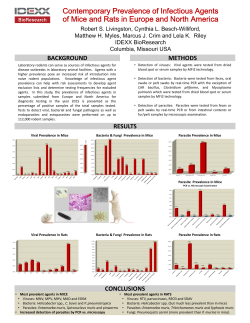 Contemporary Prevalence of Infectious Agents of Mice and Rats in