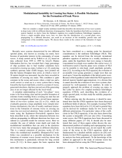 Modulational Instability in Crossing Sea States: A Possible
