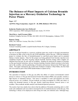 The Balance-of-Plant Impacts of Calcium Bromide Injection as a