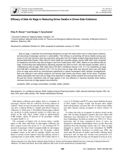 Efficacy of Side Air Bags in Reducing Driver